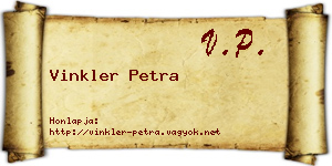 Vinkler Petra névjegykártya